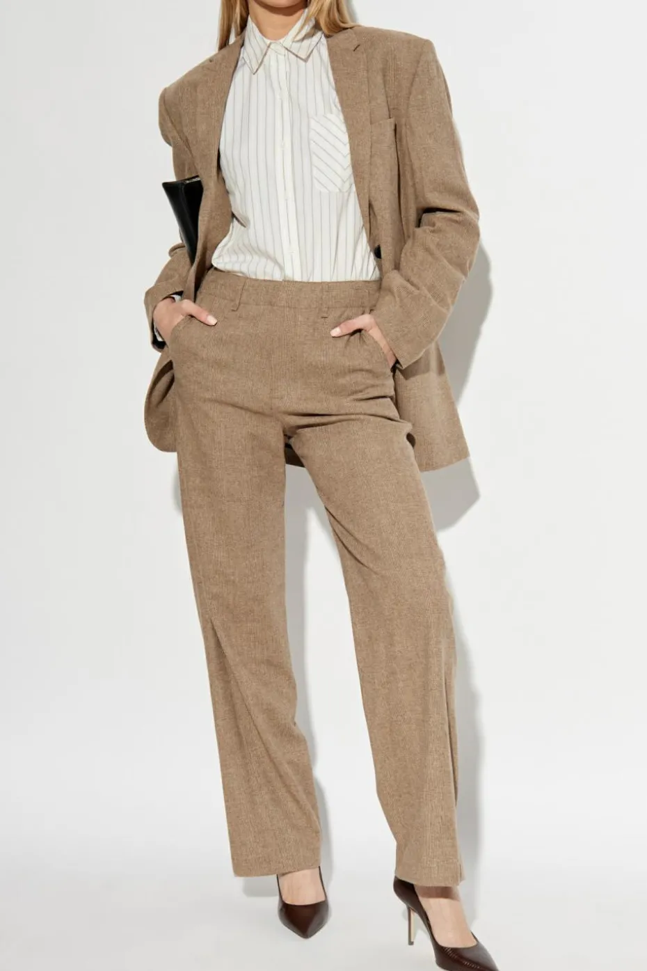 Rag & Bone BRĄZOWY Spodnie `Shea`
