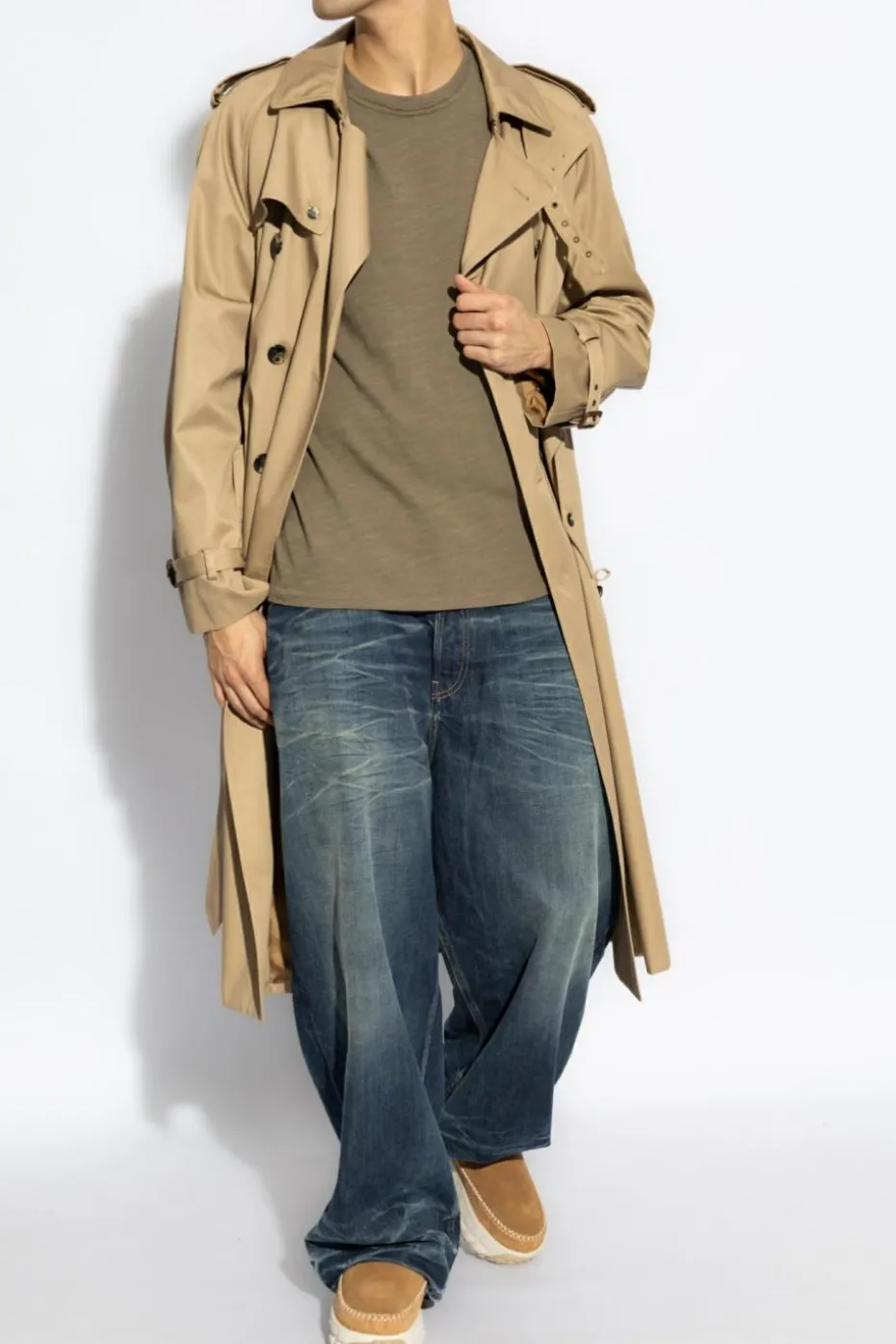 Rag & Bone BRĄZOWY T-shirt `Flamę`