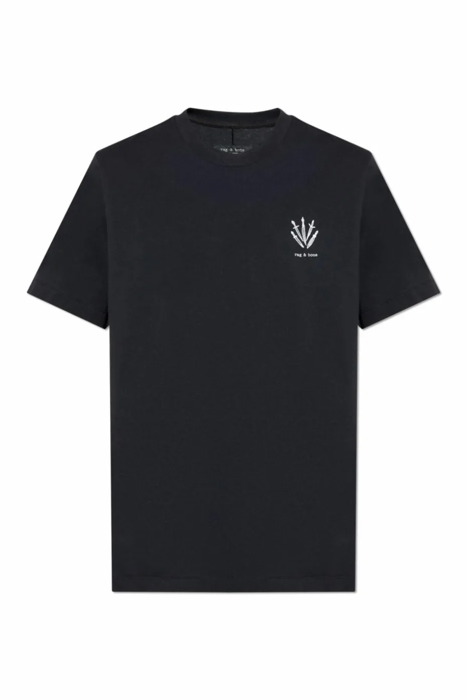 Rag & Bone CZARNY Bawełniany t-shirt z logo