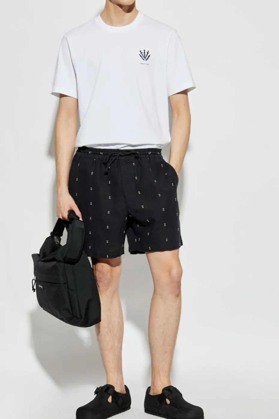 Rag & Bone CZARNY Szorty z kieszeniami