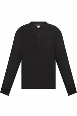 Rag & Bone CZARNY T-shirt z długimi rękawami