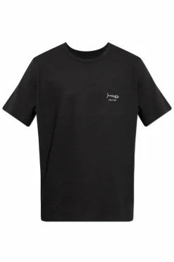 Rag & Bone CZARNY T-shirt z logo