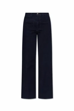 Rag & Bone GRANATOWY Jeansy z szerokimi nogawkami
