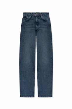 Rag & Bone GRANATOWY Jeansy `The Shea`