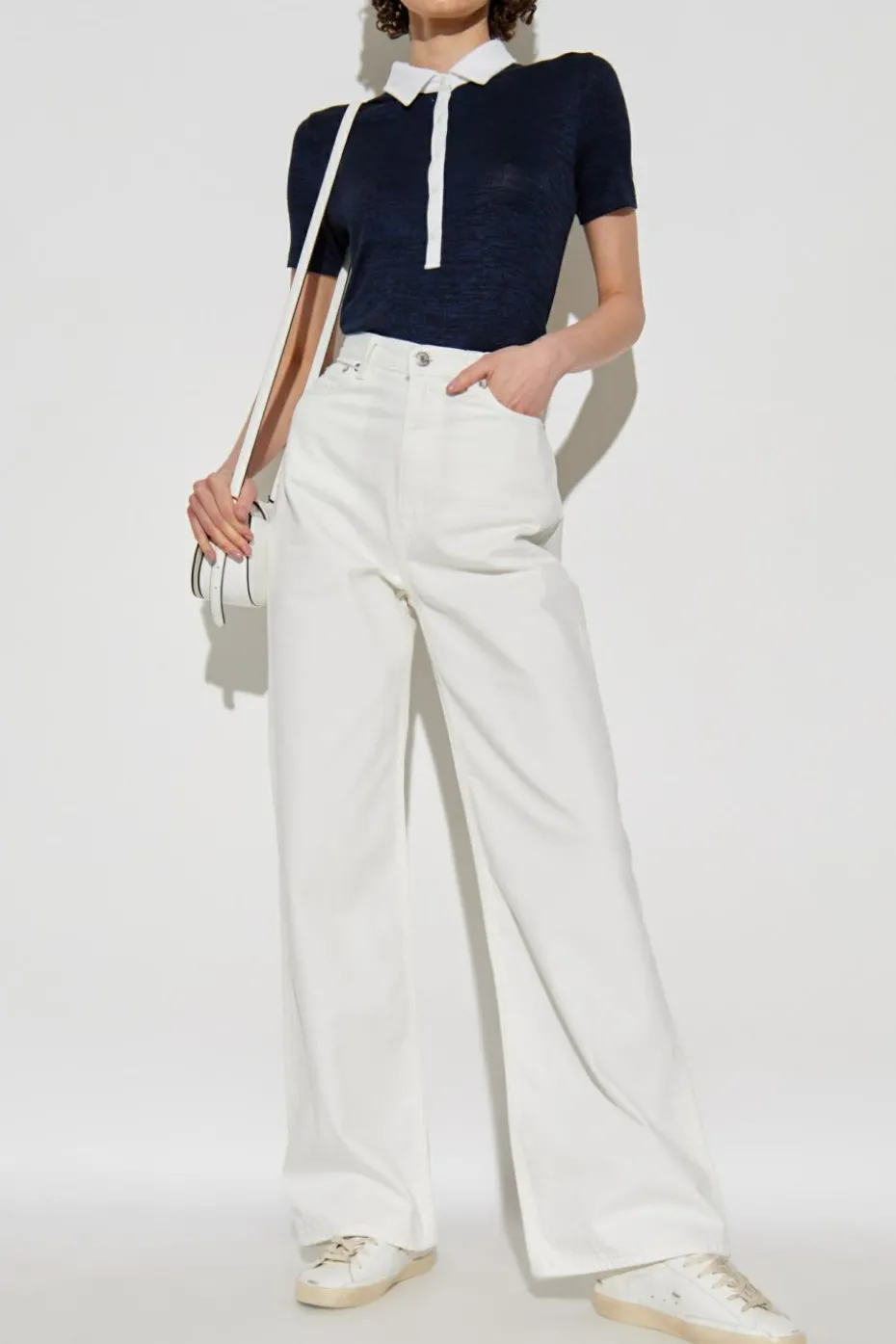 Rag & Bone GRANATOWY Polo