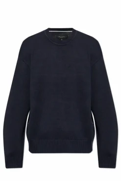 Rag & Bone GRANATOWY Sweter `Clarkson`