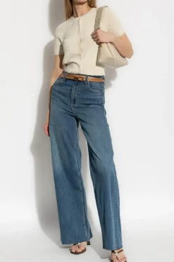 Rag & Bone kremowy Kardigan z krótkimi rękawami