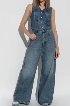 Rag & Bone NIEBIESKI Kamizelka z materiału imitującego jeans
