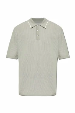 Rag & Bone SZARY Polo z naszywką z logo