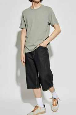Rag & Bone SZARY T-shirt z okrągłym dekoltem