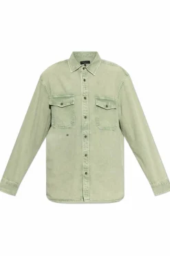 Rag & Bone ZIELONY Jeansowa koszula