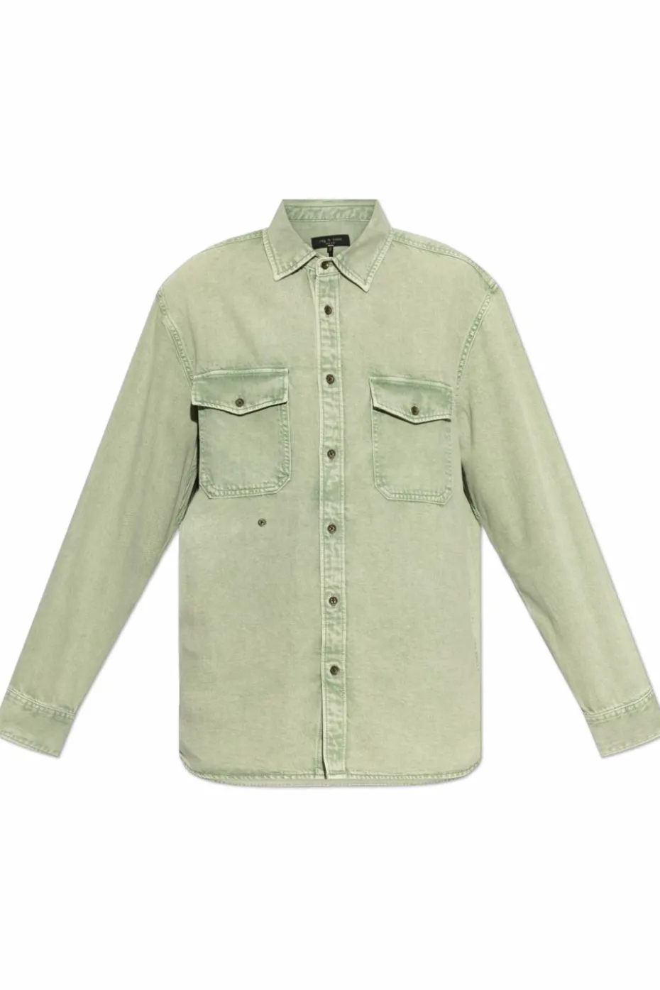 Rag & Bone ZIELONY Jeansowa koszula