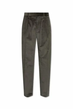 Rag & Bone ZIELONY Spodnie sztruksowe