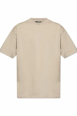 Represent beżowy T-shirt z logo