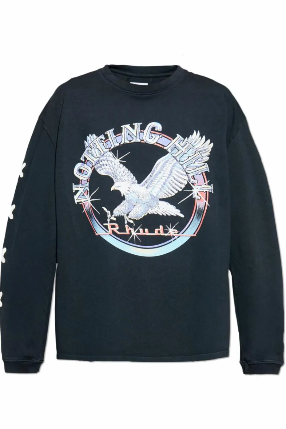 Rhude GRANATOWY T-shirt z długimi rękawami