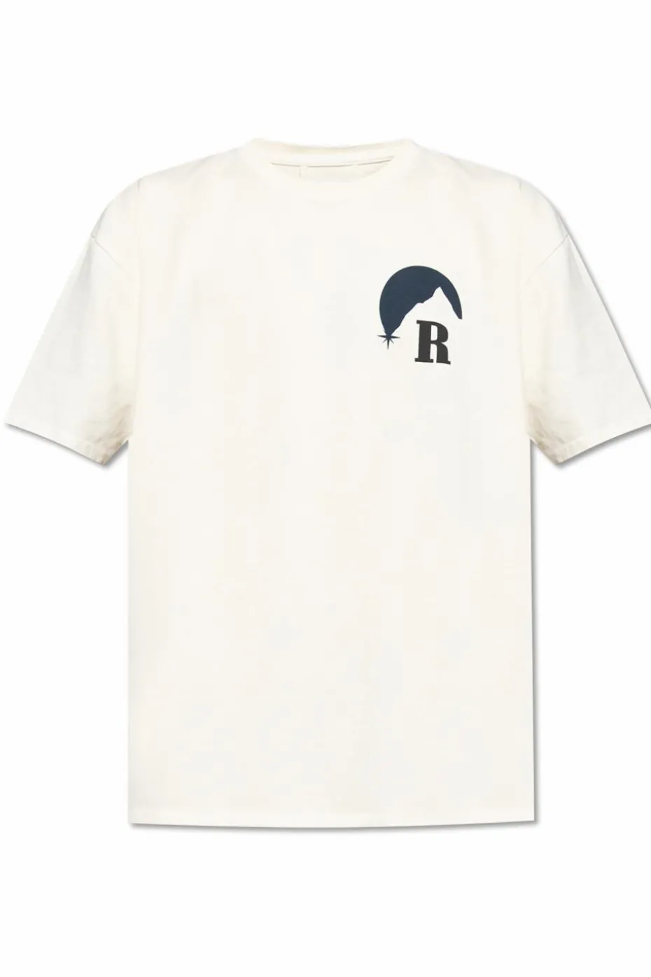Rhude kremowy T-shirt z nadrukiem
