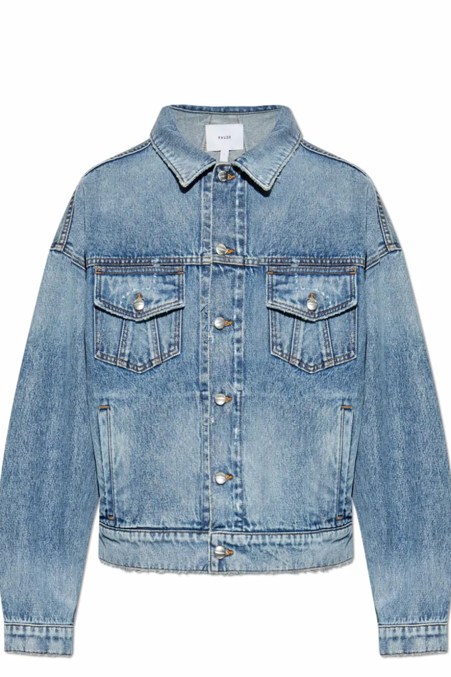 Rhude NIEBIESKI Kurtka jeansowa