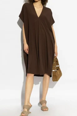 Rick Owens BRĄZOWY Sukienka `SL Tommykite V`