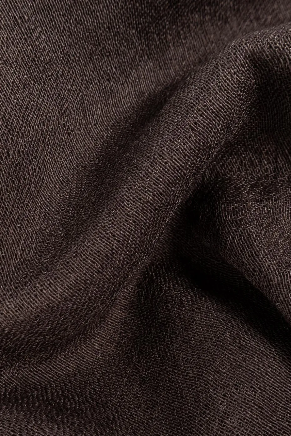 Rick Owens BRĄZOWY Szal z frędzlami
