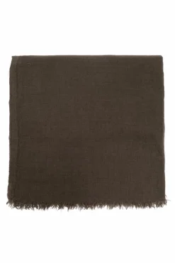 Rick Owens BRĄZOWY Szal z frędzlami