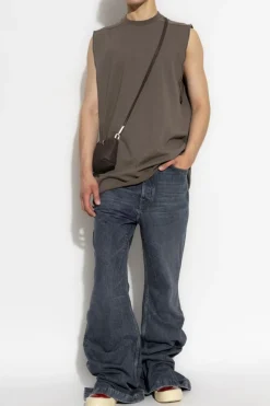 Rick Owens BRĄZOWY Top o luźnym kroju