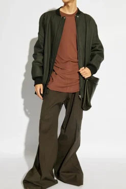 Rick Owens BRĄZOWY T-shirt `Basic`