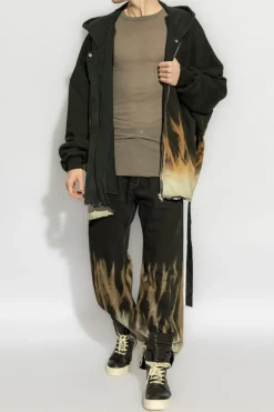 Rick Owens BRĄZOWY T-shirt z długim rękawem