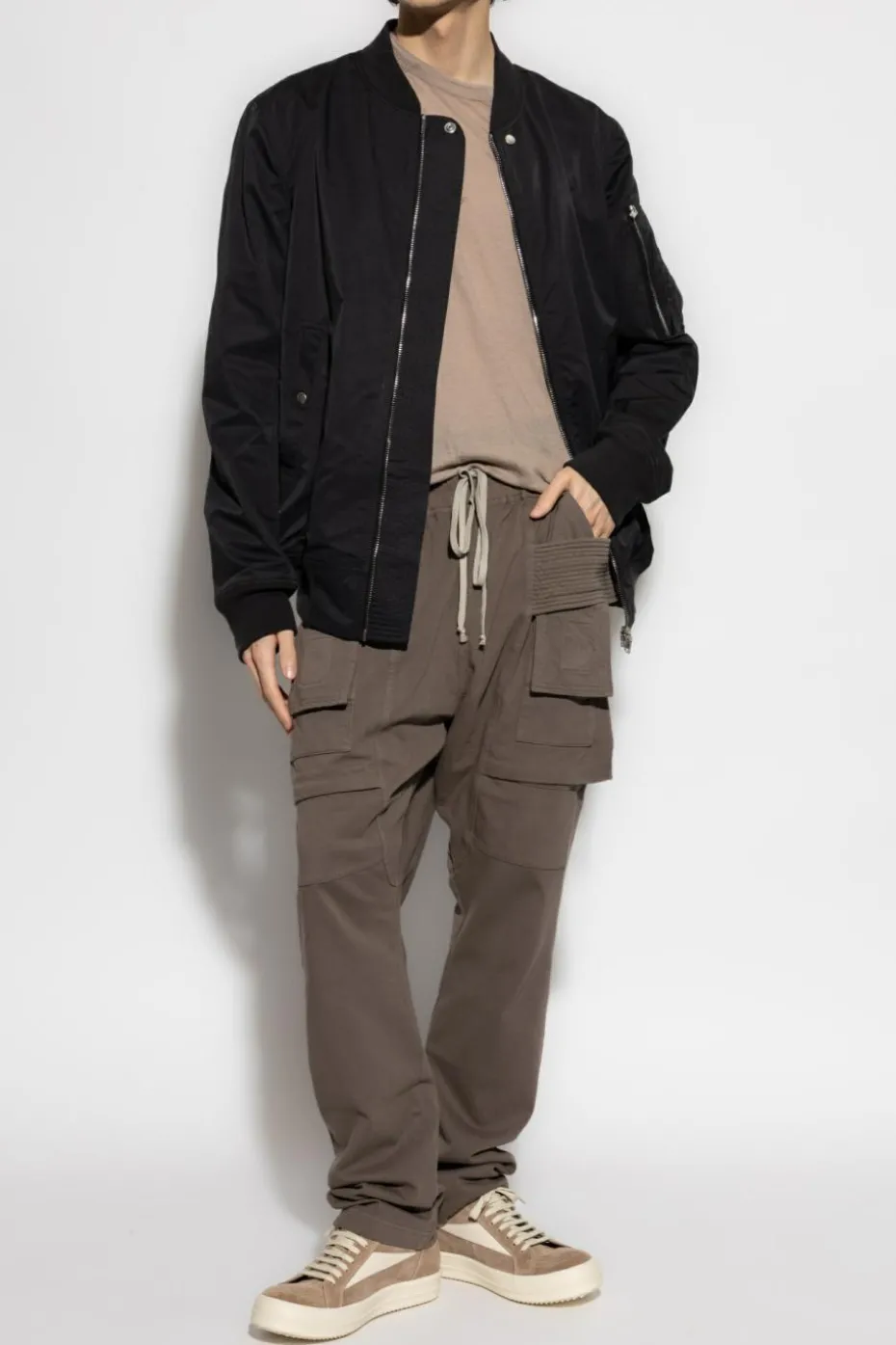 Rick Owens BRĄZOWY T-shirt `Level T`