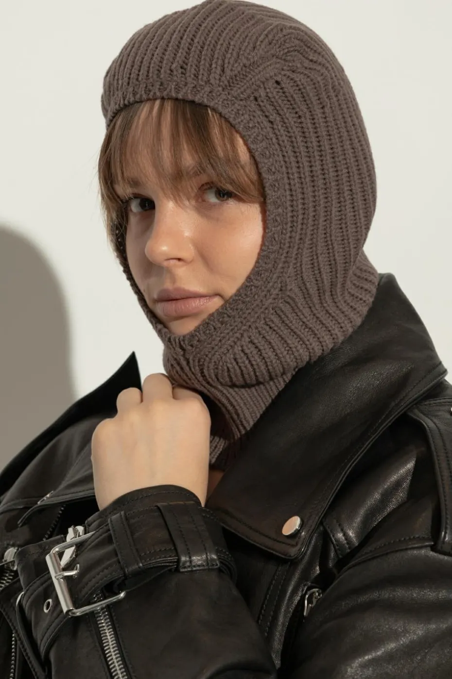 Rick Owens BRĄZOWY Wełniana czapka