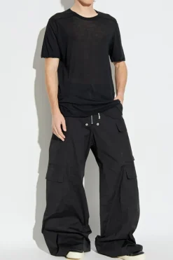 Rick Owens CZARNY Bawełniany t-shirt z okrągłym dekoltem