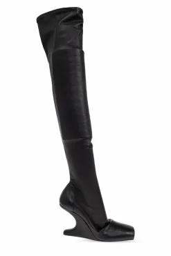 Rick Owens CZARNY Kozaki na obcasie