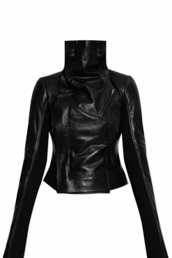 Rick Owens CZARNY Kurtka skórzana `Classic`