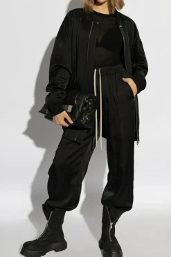 Rick Owens CZARNY Kurtka `Jumbo Flight`