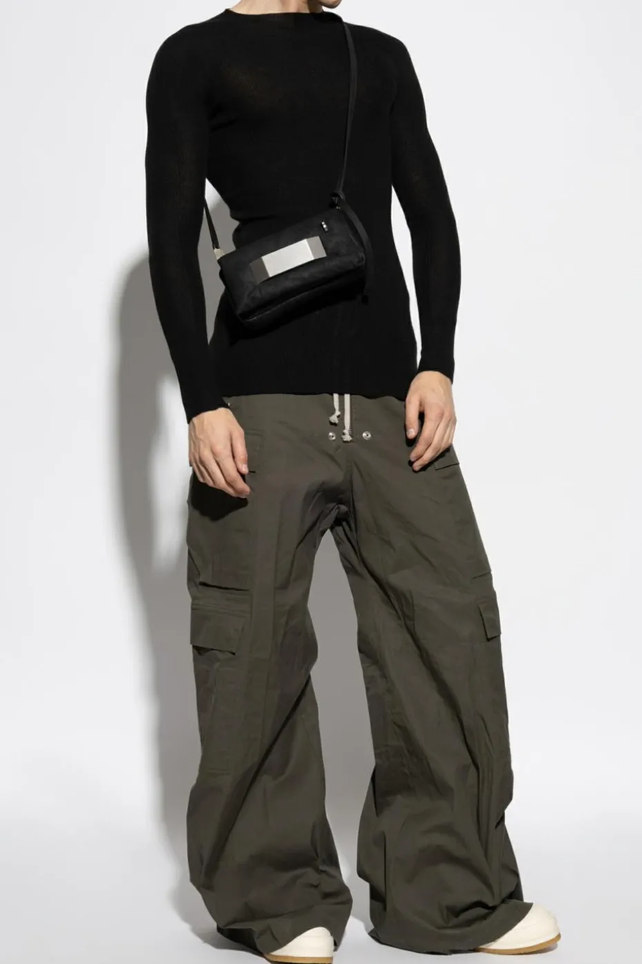 Rick Owens CZARNY Okulary przeciwsłoneczne ‘Shielding’