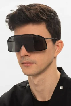 Rick Owens CZARNY Okulary przeciwsłoneczne ‘Shielding’