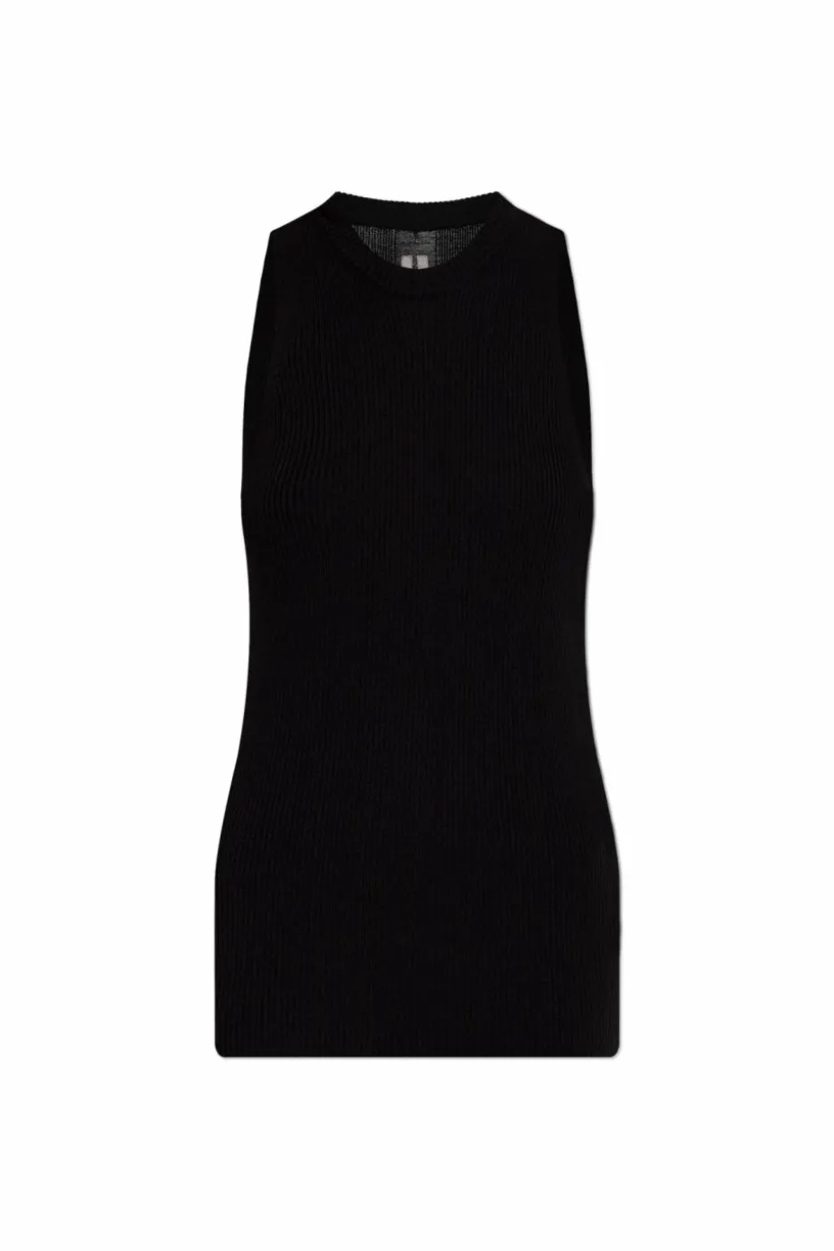 Rick Owens CZARNY Prążkowany top `Tank