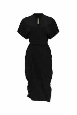 Rick Owens CZARNY Sukienka `Wrap`