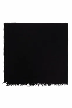 Rick Owens CZARNY Szal z frędzlami