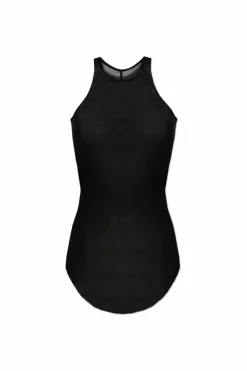 Rick Owens CZARNY Top `Bacic Rib`