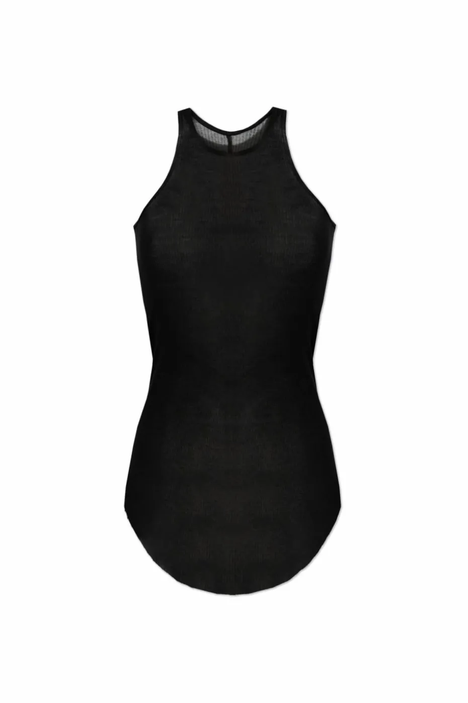 Rick Owens CZARNY Top `Bacic Rib`