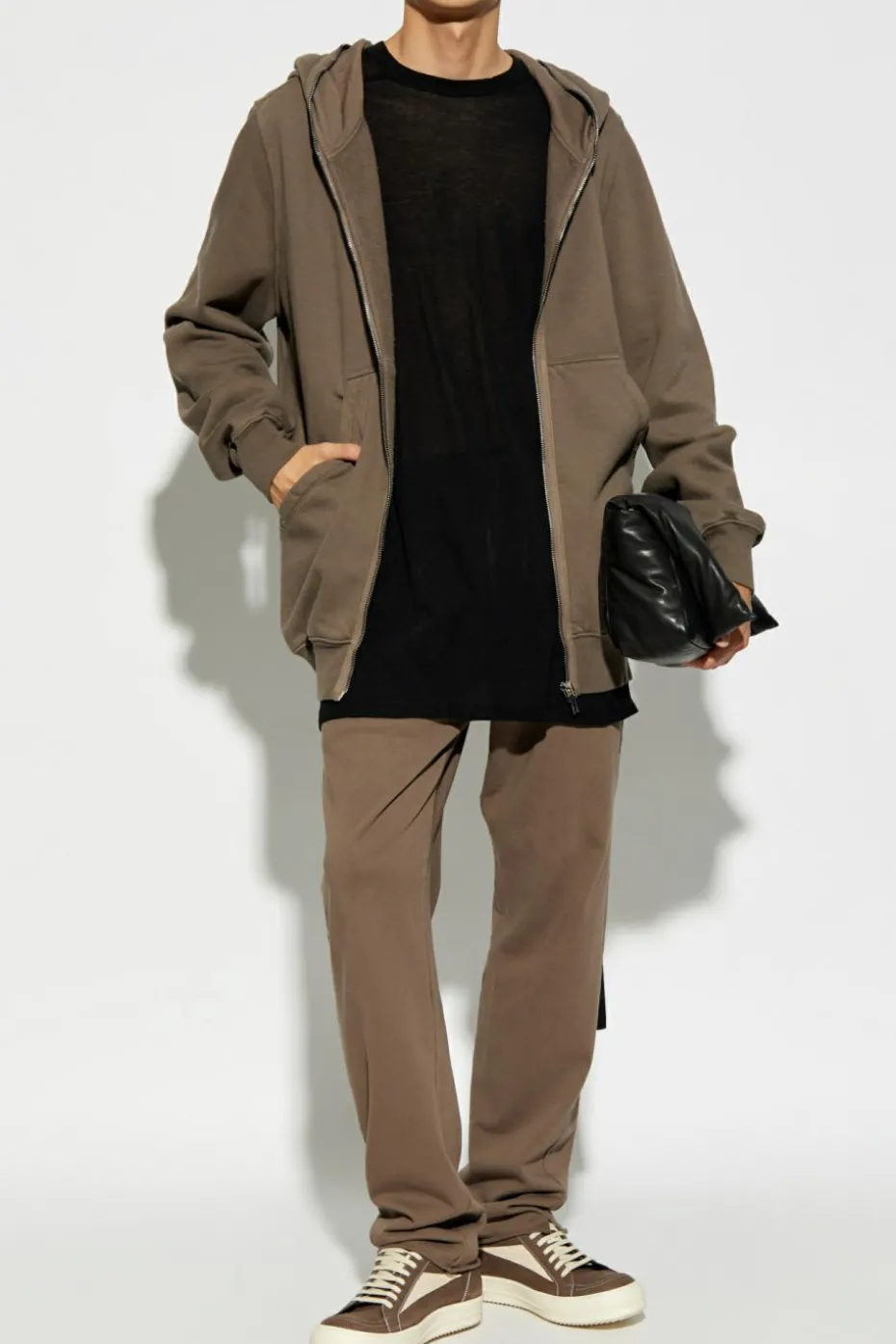 Rick Owens CZARNY T-shirt `Level`