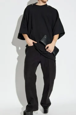 Rick Owens CZARNY T-shirt typu `oversize`