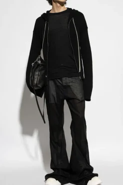 Rick Owens CZARNY T-shirt z długimi rękawami `Level LS`