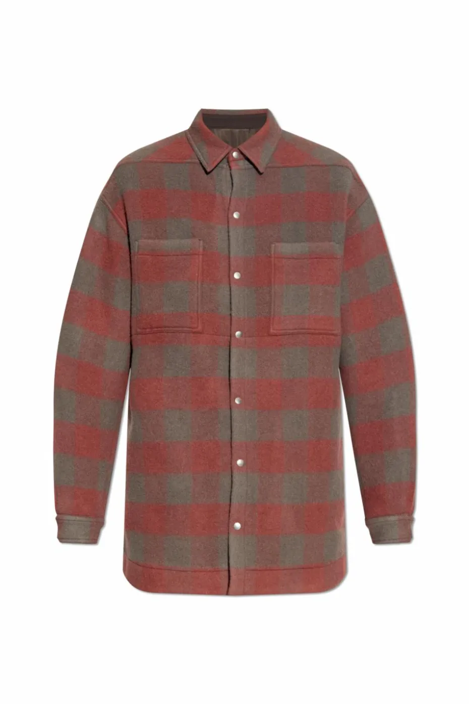 Rick Owens CZERWONY Koszula `Oversized`