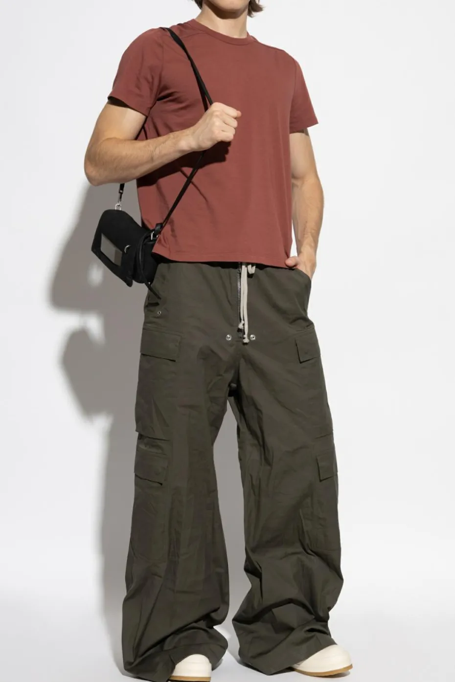 Rick Owens CZERWONY Okulary przeciwsłoneczne ‘Shielding’