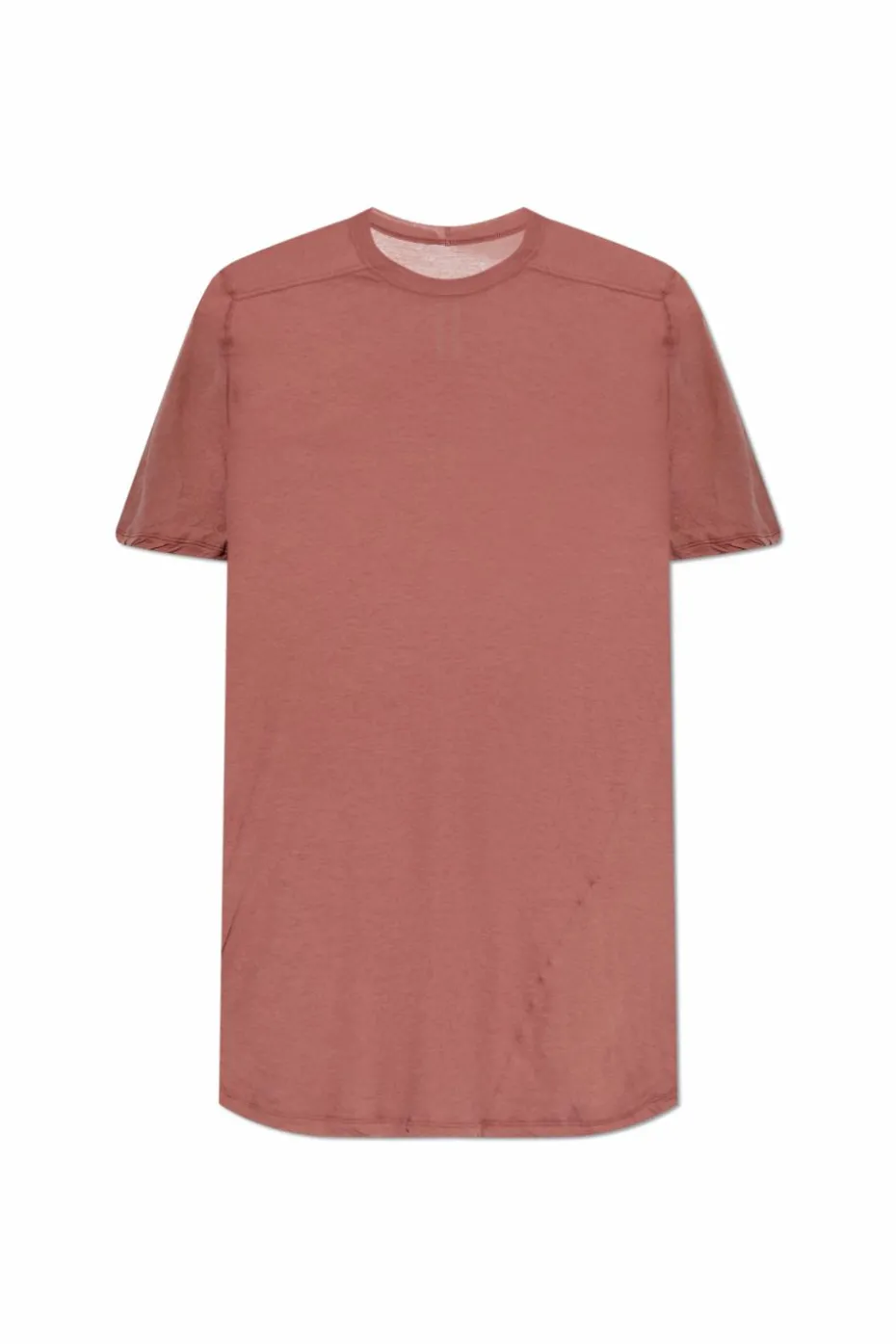 Rick Owens CZERWONY T-shirt z okrągłym dekoltem