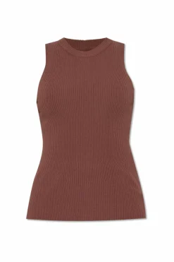 Rick Owens CZERWONY Wełniany top 'Tank'