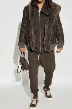 Rick Owens DRKSHDW BRĄZOWY Spodnie dresowe