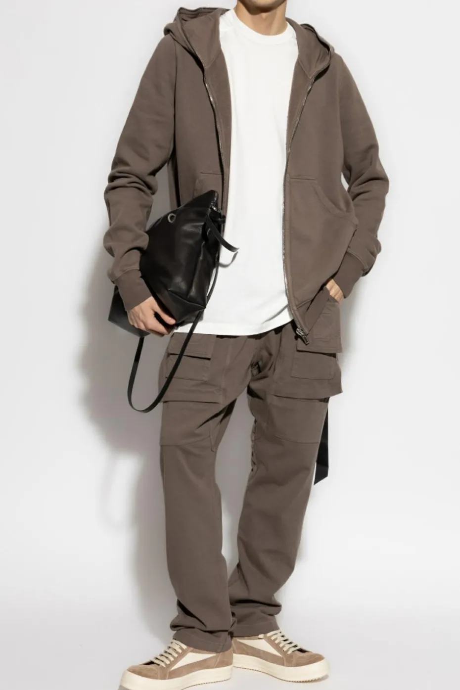 Rick Owens DRKSHDW BRĄZOWY Bluza `Gimp`