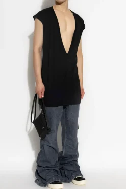 Rick Owens DRKSHDW CZARNY T-shirt `Dylan T`